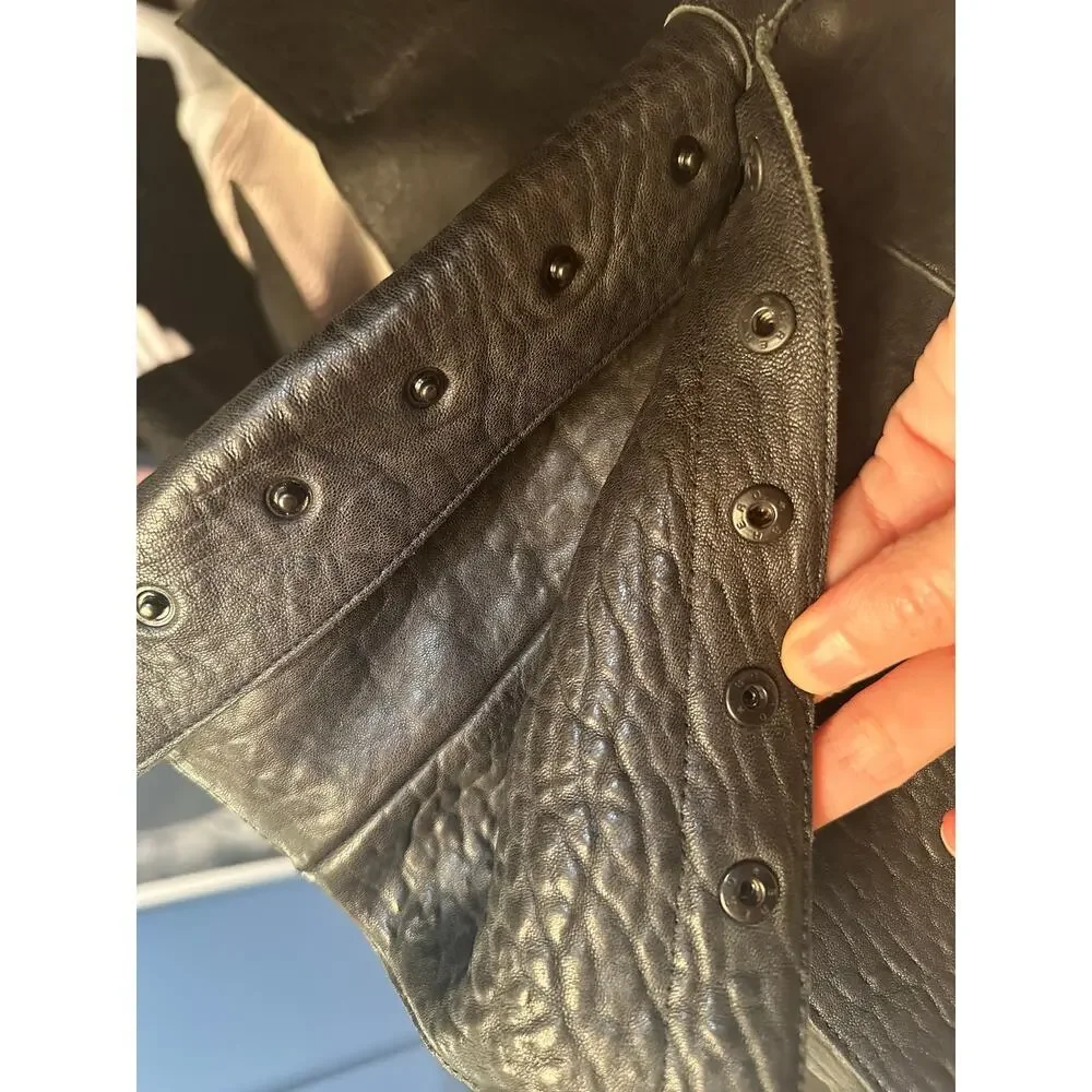 Vintage Akris Bergdorf Croc Embossed Goat Suede Leather Jacket size US 4 Hi-low